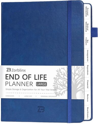 End of Life Planner B5 with Tabs - "I'm Dead Now" Affairs Organizer & Estate Planning Workbook for Seniors: Sorry It's Your Problem Now Death Planner for Final Arrangements & Funeral Wishes, Blue in Saudi Arabia