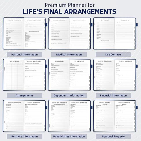 End of Life Planner B5 with Tabs - "I'm Dead Now" Affairs Organizer & Estate Planning Workbook for Seniors: Sorry It's Your Problem Now Death Planner for Final Arrangements & Funeral Wishes, Blue in Saudi Arabia