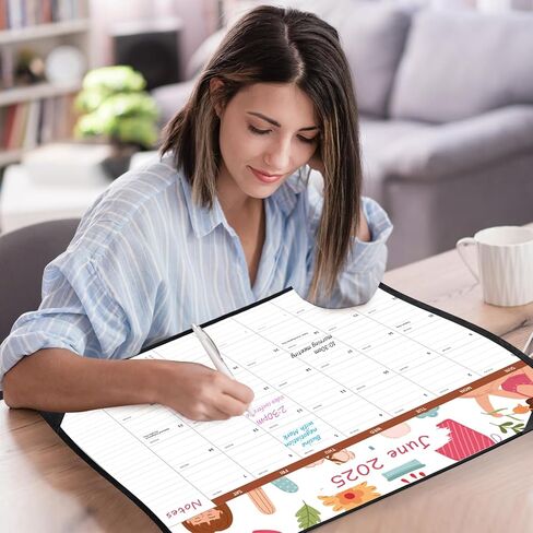 التقويم المكتبي الكبير 22x17 '' - التقويم 2025 ، 18 شهرًا التقويم المكتبي 2025-2026 ، من مارس 2025 إلى أغسطس 2026 مع القيام والملاحظات ، تاريخ العطلة للتخطيط والتنظيم (الأسود) in Kuwait