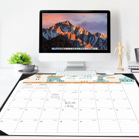التقويم المكتبي الكبير 22x17 '' - التقويم 2025 ، 18 شهرًا التقويم المكتبي 2025-2026 ، من مارس 2025 إلى أغسطس 2026 مع القيام والملاحظات ، تاريخ العطلة للتخطيط والتنظيم (الأسود) in Kuwait