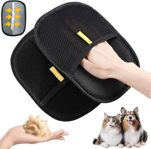 Altogetherto Pet Glove, Electrostatic Pet Hair Remover Gloves, Reusable pet Hair Remover for Laundry, Just Swipe, Bye-Bye Pet Hair Drama! No Water, No Mess, No Stress (2pcs) in Saudi Arabia
