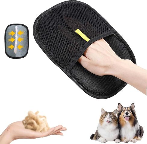 Altogetherto Pet Glove ، قفازات شعر الحيوانات الأليفة الإلكتروستاتيكية ، مزيل الشعر للحيوانات الأليفة القابلة لإعادة الاستخدام للغسيل ، فقط التمرير ، وداعا دراما شعر الحيوانات الأليفة! لا ماء ، لا فوضى ، لا إجهاد (2pcs) in Kuwait