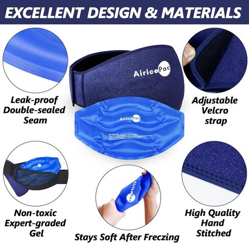 عبوات ثلج كبيرة للأطفال من أجل Boo Boos، 4 عبوات من عبوات ثلج جل للأطفال الصغار ملفوفة للإصابات، قابلة لإعادة الاستخدام، ضغط بارد ساخن لتخفيف آلام حمى الأطفال، أسنان الحكمة، الإسعافات الأولية، المطبات والكدمات in Kuwait