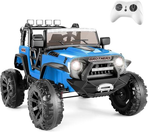 Hikole 24V Power Wheels with Remote Control Ride On Car Toys for Big Kids 2 Seater, 24 Volt Ride on Toy Car for Girls Boys, 9AH Battery, 3 Speeds, Bluetooth, LED Lights, Suspension, Black in Saudi Arabia