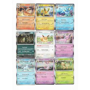 Umbreon Sylveon Espeon - Prismatic Evolutions Eevee 9 Card Lot Jolteon Flareon Vaporeon – 059/13