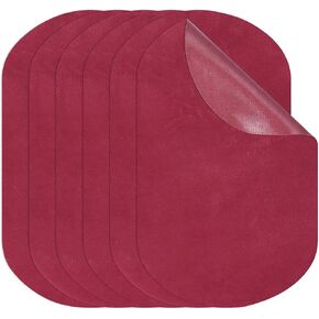 PATIKIL Iron-on Patches 4.3" by 7", 6 Pack Oval Elbow Patches Knee Repair Patch Suede Fabric Appliques for Shirt Jeans Jacket Clothes Repair Decorating Kit, Purple