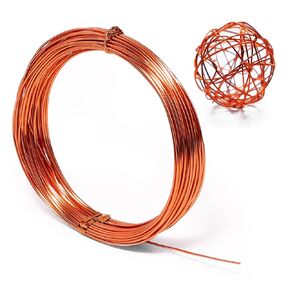 Aluminum Craft Wire, 33 Feet Bendable for Jewelry Making, Sculpting, Floral, Wreath, Crafting, Wire Wrapping, Beading Wire, Christmas Ornaments (Brown, 18 Gauge)