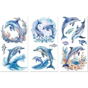 Peacoblue Rub on Transfer Sticker for Furniture Crafts Decor 6"x12" Farm Seris, 3Pcs Waterproof UV DTF Transfer for Farmhouse Lingerie Chests Drawer Dresser Glass Porcelain Wood Plastic