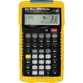 Calculated Industries 4090 Sheet Metal/HVAC Pro Calc Calculator, Advanced Construction-Math for Sheet Metal, HVAC Pros with Fan Law Functions, ArcK Built-in Constant, Laws of Cosines, Offset Functions