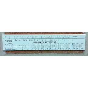 Concrete Estimator Slide Ruler 300 Yard Volume Calculator