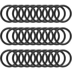 Patikil 1.5 بوصة حلقات حلم الماسك ، 50 قطعة من البلاستيك Macrame الزهور الزهور طوقا حلقة المنزل للسيارة DIY الحرف الزفاف زخارف معلقة ، أبيض
