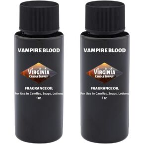 زيت عطر الدم VAMPIRE (نسختنا من اسم العلامة التجارية) (زجاجة 2 أوقية) لصنع الشموع ، صنع الصابون ، صنع تورتة ، بخاخات الغرفة ، المستحضرات ، معطرات السيارات ، الوحل ، قنابل الحمام ، دفء .......