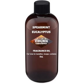 Spearmint Eucalyptus Fragrance Oil (8 oz Bottle) for Candle Making, Soap Making, Tart Making, Room Sprays, Lotions, Car Fresheners, Slime, Bath Bombs, Warmers…