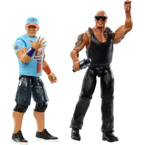Mattel WWE Main Event Championship Showdown 2-Pack Action Figures & Accessory ، Series #19 The Rock vs John Cena Collectible Set