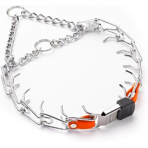 Herm Sprenger Chrome Plated Steel Dog Collar with Quick Release ClicLock Buckle O-Ring Biothane Insert Training Collar Made in Germany (Cerulean Blue, 16in x 2.25mm(Neck Size up to 13-14in))