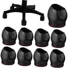 10pcs Caster Cups for Rolling Furniture TPE Chair Wheel Stoppers for Carpet Hardwood Floors Easy Installation Floor Protection Nonslip Wear-Resistant Design