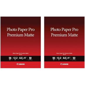 Canon 2 Pack Pro Premium Matte PM-101 Photo Paper, 8.5x11", 50 Sheets