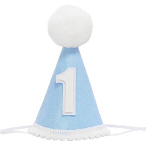 Blue six months Birthday Party Hat - Decoration, Photo Prop, Baby Boy six months Birthday Crown, Kids Party Hat