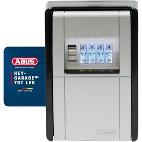 ABUS KeyGarage 737 Mini - Key Box with mounting Bracket - for up to 8 Keys or Small valuables - Black-Silver