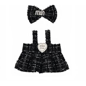 Clothes for 15cm/17cm LB Doll Accessories Suit, Premium Fashion Dresses+Bow Hair Accessory (01.Pink (Hair Bow+Dress))
