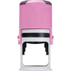 Round Notary Stamp for State of Georgia | Self Inking Unit - Shiny Printer R-542 with Unique Body (Pink)