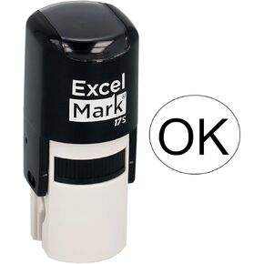 Excelmark Custom Round Self Enking Stamp - 5/8 "القطر (خط واحد)