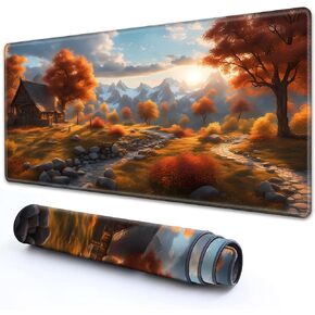for MTG Playmat 27.5" x 15.74" with High Elastic Rubber Base Non-Slip Rubber Sole HD Printing for MTG Mat Magic Mat Card Playmats Magic Playmat Gaming Mouse Pad, A Wondrous Mountain View