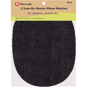 -2 Iron-on Faux Microfiber Suede - Elbow Patches Size 4 1/2 in x 5 3/4 in (Microfiber Brown)