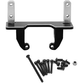 Aluminum Alloy Axle Servo Mount Base Stand for 1/10 RC Crawler Axial SCX10 II 90046 AR44 Axle Or MN999 Metal Upgrade Parts (Black)