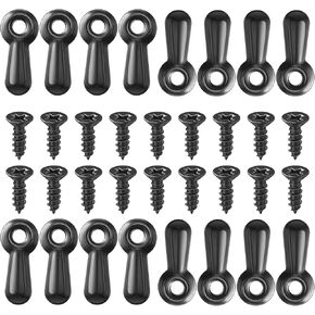 Picture Frame Hardware Kit, 100 Turn Button Fasteners, 100 Screws, Black Backing Clips for Hanging