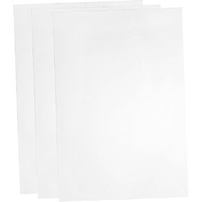 Amosfun 3pcs Plastic Sheets Thin Crafting Frames for DIY Projects Sturdy Transparent Material for Photo Displays for Posters and Art Projects