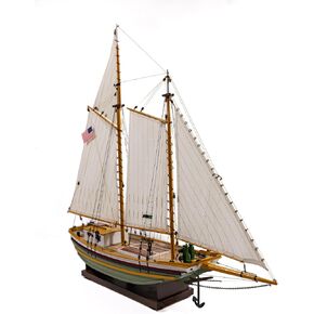 Midwest 972 San Francisco Bay Scow Schooner 1:48-17" Long Sailing Boat to Assemble - Detailed English Instructions - Made in The USA - Wood Model Ship Kit for Adults to Build