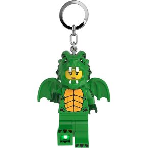Lego Minifigures Light -keychain Light - Green Dragon Costume Girl - 3 بوصة ، الشكل الطول (KE224H)