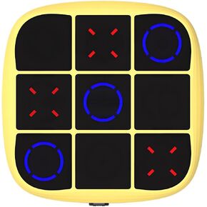 Tendry Tic Tac Toe Electronic Game - 3-in-1 Portable Travel Board Game for Kids & Adults, Handheld LED Puzzle Games for Family Fun, Educational Christmas Birthday Gifts for Ages 3+(Green)