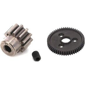 Compatible with Slash 1/10 RC Car Part 1 Pcs Hardened Steel Spur Gear 54T 1 Set Metal Motor Gear Pinion Gear 11T 3.175Mm 6747 RC Car Accessories