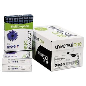 Universal 95200 Multipurpose Paper, 98 Brightness, 20lb, 8-1/2 x 11, Bright White, 5000 Shts/Ctn