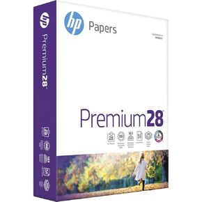 HP Papers Premium28 Laser Print Copy & Multipurpose Paper, bright white