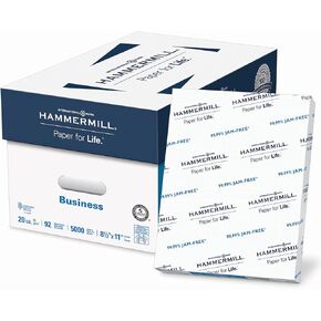 Hammermill Business Copy Paper, 20lb, 92 Bright, 8 1/2" x 11", 10 Ream Case