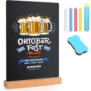 8x12 Inch Tabletop Chalkboard with Wooden Base Stand, Message Chalkboard, Store Sign Chalkboard, Menu Chalkboard for Parties, Table Decorations, Bars and Restaurants (2 Pack)