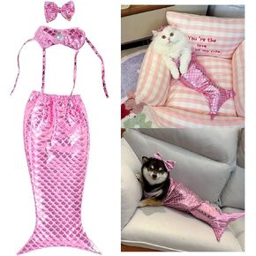 أزياء ذيل السمكة القطط ، بدلة أزياء الحيوانات الأليفة ، زي ذيل السمكة هريرة جرو ، فستان عطلة Cat Up in Kuwait