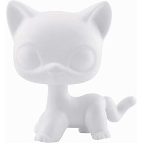 Custom White Blank Bases,DIY Pet Toy Action Figures Shortthair Cat,Blank Bases for LPS Dog Accessories