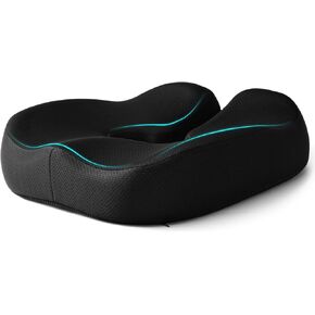Upgraded Memory Foam Seat Cushion for Tailbone Pain Relief, Hemorrhoid Pillow, Adjustable Donut Pillow Seat Cushions for Office Chairs, Home & Pregnancy & Sciatica Pain Relief (Black)