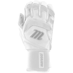Marucci - 2021 قفاز الضرب المميز باللون الأبيض (MBGSGN3FW-W/W-AXL)، مقاس X-Large للبالغين