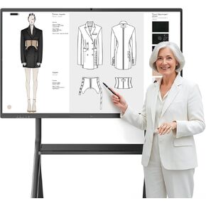 85" Giant Smart Board, 4K UHD Interactive Board, 20-Point Touch, Android 13, 8GB/128GB, Screen Sharing, Bluetooth/WiFi/HDMI, All-in-One Meeting & Education Solution (Wall Mount Included)