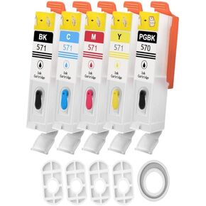 Refillable Ink Cartridge PGI-570 CLI-571 Compatible with MG5750 MG5751 MG5752 MG5753 MG6850 MG6851 MG6852 MG6853