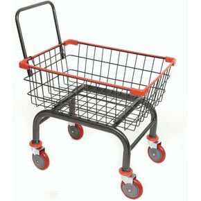 Heavy Duty Laundry and Grocery 1.8 Bushel Cart With U-Handle (Blue)