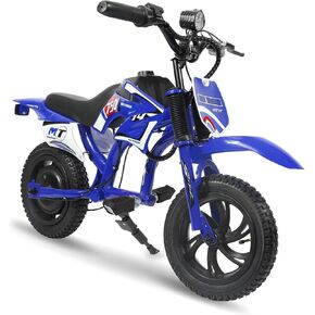 دراجة نارية كهربائية Kids ، 25.2V 300W محرك ووحدة تحكم بدون فرش ، 3 سرعات (10 ميل في الساعة ، 8 أميال) ، LCD ، LED ، Moto Sound ، Twist Grip ، Suppension & Brakes ، لمدة 3-10 سنة ، 110 رطل (الأزرق)