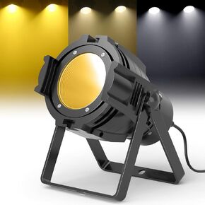 HOLDLAMP أضواء كاشفة COB 80W ضوء مسرح بار أضواء حفلات دافئة وباردة بيضاء احترافية DMX أضواء كاشفة معدنية محمولة ستروب ضوء ساطع للكنيسة، والحفلة الموسيقية، والمسرح، واستوديو الصور - حزمة واحدة