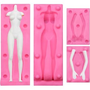 Large Human Body Silicone Clay Mold 3D Human Doll Sculpture Polymer Mold Full Body Male Female Mold for Polymer Clay Craft (Large Man) in Kuwait
