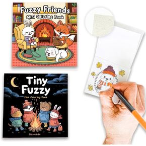 Chason & Co Mini Coloring Book Adult Bulk - Small Coloring Books for Adults | Bold and Easy, Cute Art for Teens & Women Stress Relief | 50 Pages x 3 Pack Travel Size + Bleed Guard Page (Cozy) in Saudi Arabia